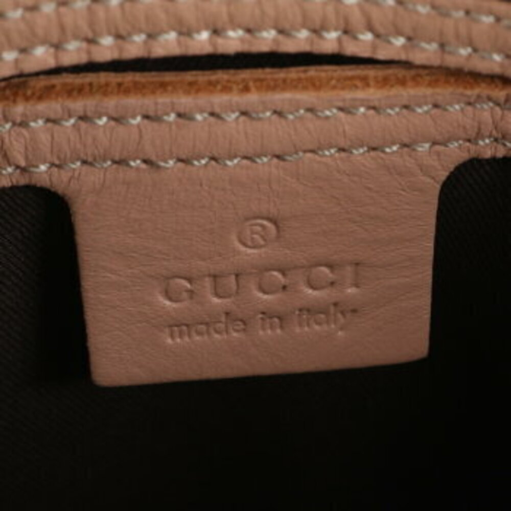Gucci Leather Handbag Tote Crystal GG Boston - Picture 8 of 9